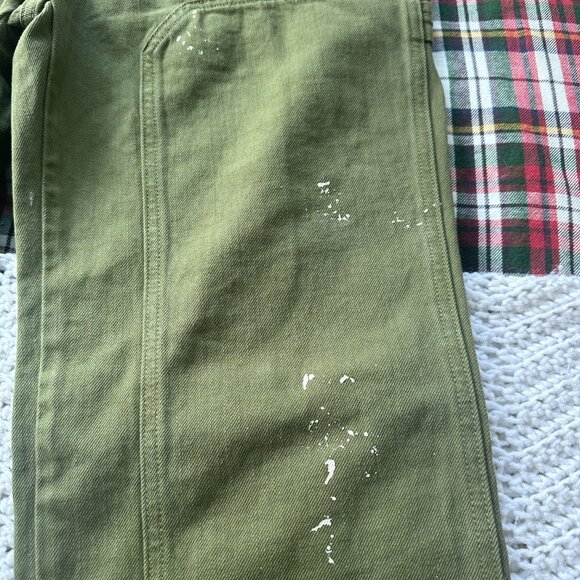 Veronica Beard Dylan Pain Splatter Green Jeans ( Size 29) - Picture 4 of 9